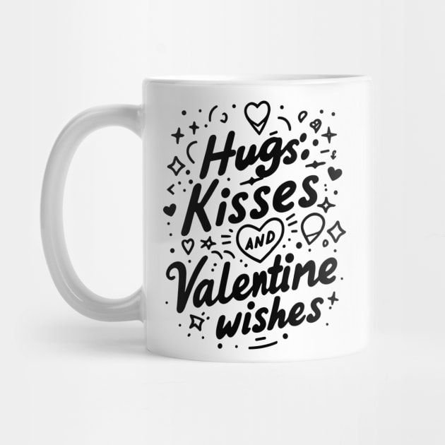 Hugs Kisses Valentine Wishes by Francois Ringuette